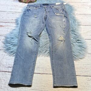 NWT Aeropostale Light Blue Distressed Light Wash Skinny Jeans sz 8